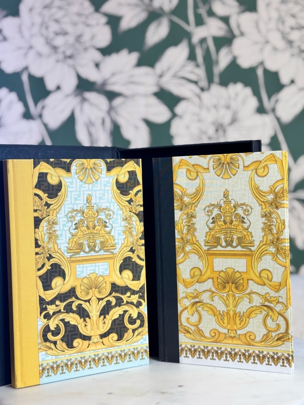 FENDI x VERSACE Hardcover Notebook Set Limited Edition New in Box - Picture 3 of 12